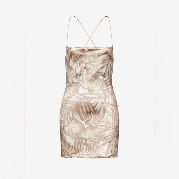 SER.OY.A Fawn Mini Dress in Brown Palm NWT - Picture 5 of 6